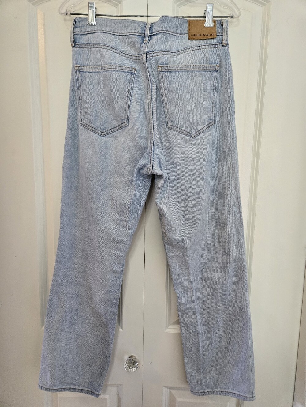 Denim Forum Women's The Arlo High Rise Light Wash Straight-Leg Jeans - Pale Blue